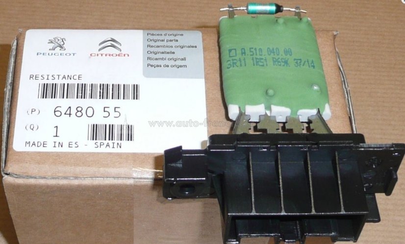 odpor vnitřního ventilátoru citroen berlingo,peuget partner,6480.55