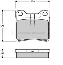 zadní brzdové destičky peugeot 406,607,4252.08,FPARTS