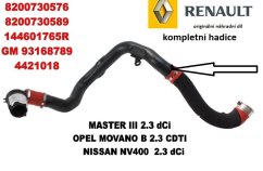 hadice sání 144601765r,renault master 2.3 dci