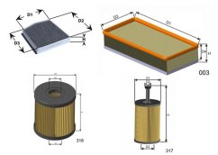 sada filtrů ŠKODA OCTAVIA II 1.9Tdi,2.0 tdi,audi,vw,seat