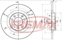 zadní brzdový kotouč citroen,peugeot,4246P9,fremax