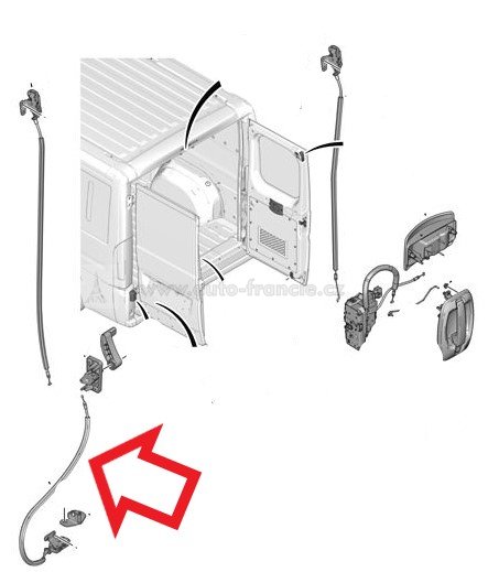 ZÁMEK DVEŘÍ boxer 3,jumper 3,ducato ,8719a3,8719k3