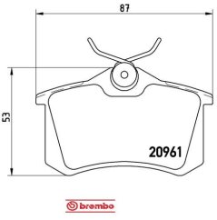 zadní brzdové destičky citroen,peugeot,4254.41,brembo p61088