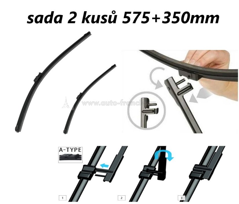 stěrače peugeot 207,207sw,přední sada