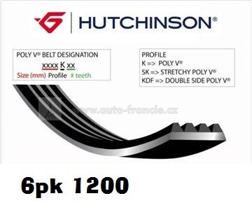 plochý řemen 6pk 1200