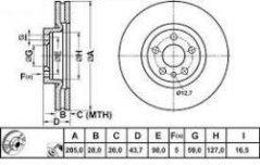 přední brzdový kotouč citroen,peugeot,4246.p1*,TRW