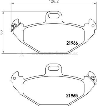 zadní brzdové destičky renault laguna I,7701205491,FPARTS