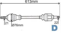 levá poloosa citroen saxo,ax,peugeot 106,3272.1K,bez ABS,GRESA