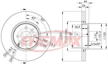 přední brzdový kotouč renault,7701207897,fremax bd7897
