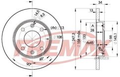 přední brzdový kotouč citroen,peugeot,4246.r8,fremax bd4298