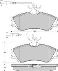 PŘEDNÍ BRZDOVÉ DESTIČKY citroen,peugeot,trw gdb1260