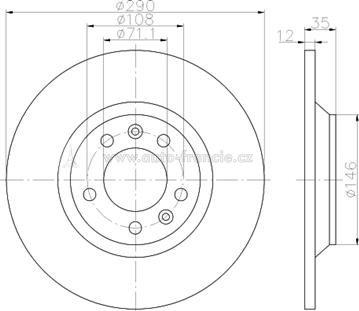 zadní brzdový kotouč citroen,peugeot,4246P9,woking