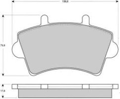 PŘEDNÍ BRZDOVÉ DESTIČKY RENAULT MASTER ,7701206727,FPARTS