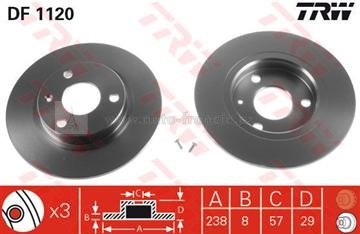 PŘEDNÍ BRZDOVÝ KOTOUČ citroen ax,saxo peugeot 106 TRW