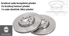 brzdy renault scenic 2,grandscenic2,přední brzdová sada renault