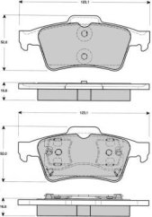 ZADNÍ BRZDOVÉ DESTIČKY renault laguna,espace,7701207996,