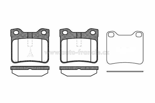 zadní brzdové destičky peugeot 406,607,4252.08,remsa