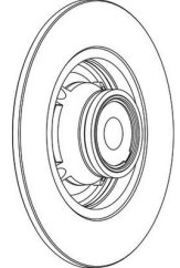 zadní brzdový kotouč s ložiskem,citroen,peugeot,4249.32,fparts 479812