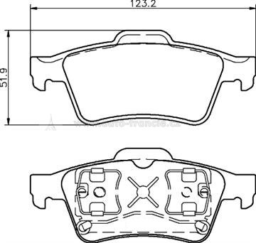 ZADNÍ BRZDOVÉ DESTIČKY renault laguna,espace,7701207996,remsa 842.00