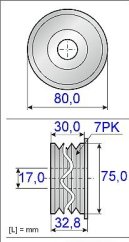 Vodicí kladka, klínový řemen LANDROVER ,err6493