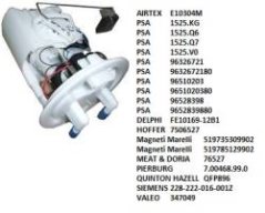 palivové čerpadlo citroen,peugeot,1525.Q6,1525.Q7,1525.V0,FPARTS 