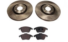 brzdové kotouče a destičky přední peugeot 308,5008,3008,307,208,207 citroen c4 ds4sada fparts-