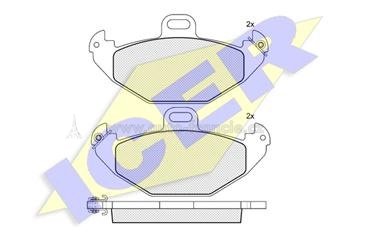 zadní brzdové destičky renault laguna I,7701205491,ICER
