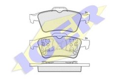 ZADNÍ BRZDOVÉ DESTIČKY renault laguna,espace,7701207996,icer 181433