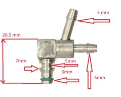 rozbočka přepadu vstřikovače  CR SIEMENS/VDO