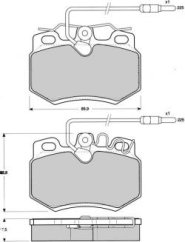 přední brzdové destičky,citroen,peugeot,4250.37,REMSA