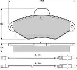 PŘEDNÍ BRZDOVÉ DESTIČKY CITROEN,FPARTS,4251.56