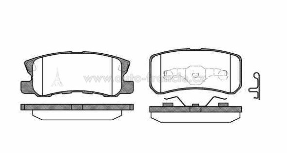 425448,zadní brzdové desky citroenc-crosser,peugeot 4007,remsa 0803.02