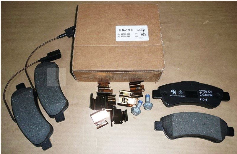 1614412180 BRZDOVÉ DESTIČKY ZADNÍ JUMPER,BOXER,DUCATO ORIGINAL