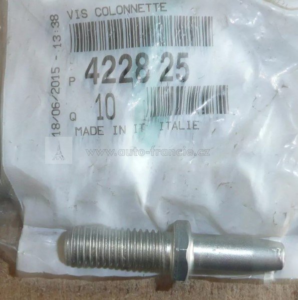 422825 šroub brzdového kotouče bubnu citroen peugeot