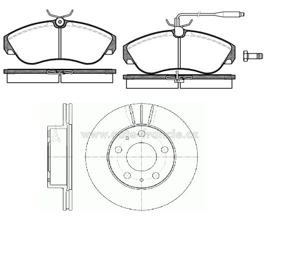 brzdy peugeot boxer,citroen jumper,přední brzdová sada