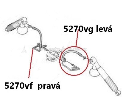 5270vf hydraulické potrubí citroen c5 pravá zadní