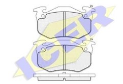 zadní brzdové destičky citroen,peugeot,renault,4251.46*,icer 180649