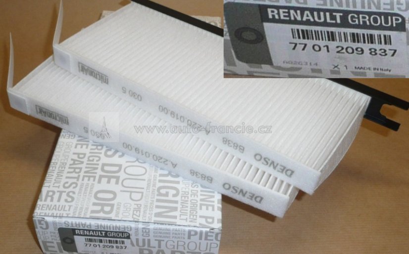 8201676037 kabinový filtr renault kangoo 2,Master IV,7701209837,ORIGINAL RENAULT
