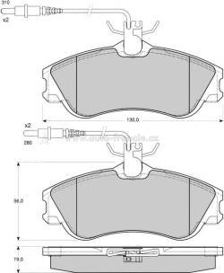 PŘEDNÍ BRZDOVÉ DESTIČKY citroen,peugeot,trw gdb1260
