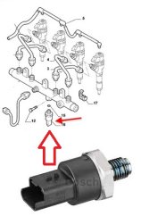 snímač tlaku paliva  2.0 HDI,citroen,peugeot