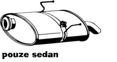 zadní tlumič výfuku peugeot 406,sedan,bosal
