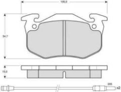 PŘEDNÍ BRZDOVÉ DESTIČKY renault,ate