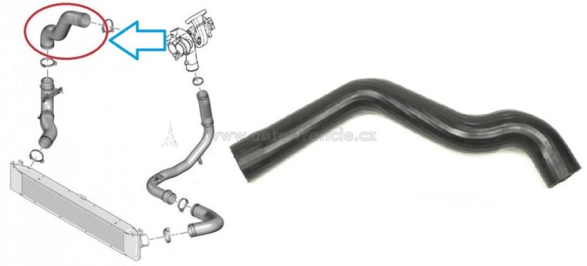 0382JS hadice turbodmychadla peugeot boxer,citroen jumper 3.0 hdi,fiat ducato 3.0JTD