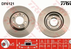 přední brzdový kotouč citroen,peugeot,4249.l3,TRW DF 4362,df6121
