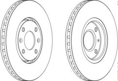 přední brzdový kotouč citroen,peugeot,4246.L8*,FERODO