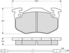PŘEDNÍ BRZDOVÉ DESTIČKY renault,ate