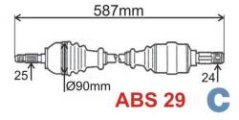 levá  poloosa berlingo,partner,xsara,picasso,3273.C8,s ABS GRESA