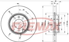 přední brzdový kotouč citroen,peugeot,4249.l3,fremax bd4685