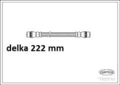 zadní brzdová hadička peugeot 206,levá,4806.94*,CORTECO