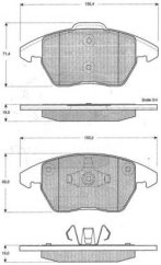 PŘEDNÍ BRZDOVÉ DESTIČKY citroen,peugeot ,FPARTS